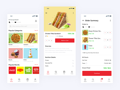 Inflight Food Ordering App | Listview | Order Summary 3d adobe adobexd animation app branding design freebies graphic design icons illustration logo motion graphics ui