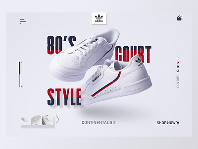 Adidas Web Landing Page shoes ui ui ux ui design webdesign website