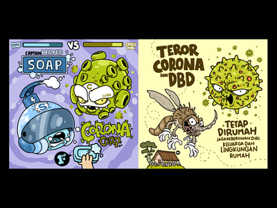 Corona terror corona characterdesign