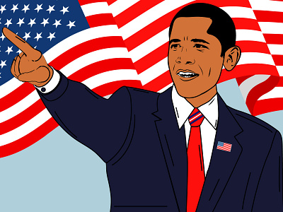 Barack Obama Digital Art design digital art illustration vector vector art vector illustration