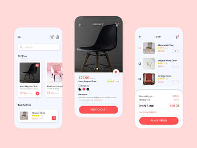 Furniture UI app design icon mobile mobile ui ui uidesign uiux ux