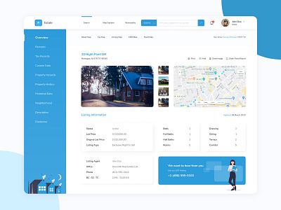 Real Estate Dashboard Design app design branding business website dashboard ui figma flat freebie real estate ui ux web design webapps website