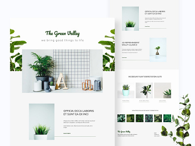 The Green Vally | Landing Page app design branding business landing page business website daily ui figma design flat flat design landign page minimalism portfolio design ui ux web design