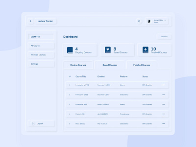 SaaS Dashboard : Soft UI / Neumorphic Design