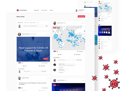 Social Fund Raise for Corona | COVID-19 Donation Web App 💸 app design coronarender coronavirus covid 19 covid 19 covid19 daily ui donate donation figma fundraiser fundraising ui ux web app design web design