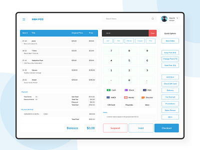 POS Billing User Interface Design