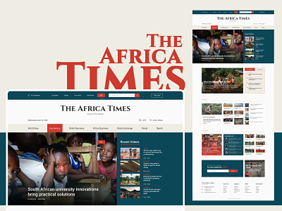 The Africa Times | Online News Portal Web Template africa deisgn feed figma ladning page ui live news app news feed design news portal online news ui ux web designer website design