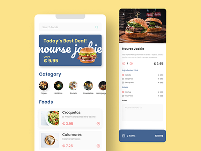 Food Menu Concept app design app ui ux burger figma flat design food and drink food app restaurant app restaurant branding ui ux