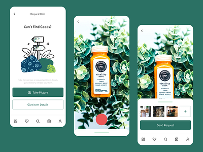 Grocery Delivery App | Request Item Function app design camera app daily ui delivery app figma flat design food app grocery app grocery online grocery store ui ux