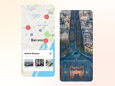 Drone App Design app design barcelona controller daily ui dribbble drone drones figma flat design security travel ui ui ux