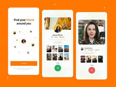 Friendly 💛 | Find friend around you android app design branding daily ui dating app dribble family figma friend illustration inspiration instagram ios maker match pro tinder trending ui ux