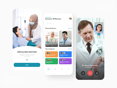 MediCheck 💊 | Health App android app app design checkup daily ui diet doctor figma flat design health hospital ios medicine patient specialist ui ux