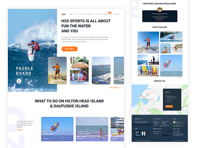 H2O Sports branding daily ui design flat landing page ui ui ux web design