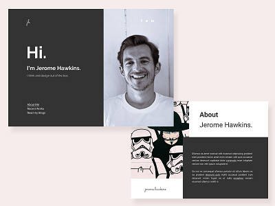 Slim Portfolio Web Page by Mohammad Ali on Dribbble