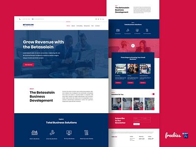 Business Landing Page | Freebies