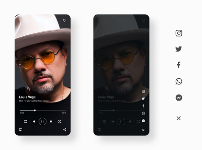 Social Share app black dailyui dailyuichallenge design icons music share sharing social social media socialmedia socialshare ui ux