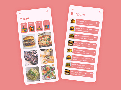 Food/Drink Menu app dailyui dailyuichallenge design drink fast food food food and drink foodie menu take away ui ux