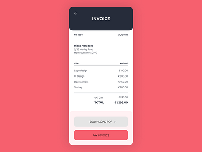 Invoice dailyui dailyuichallenge design invoice invoice design receipt ui ux