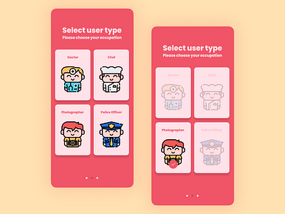 Select User Type app dailyui dailyuichallenge design illustration profile ui user user inteface user type ux