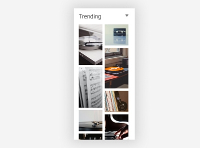 Trending app dailyui dailyuichallenge design music photography trending ui ux