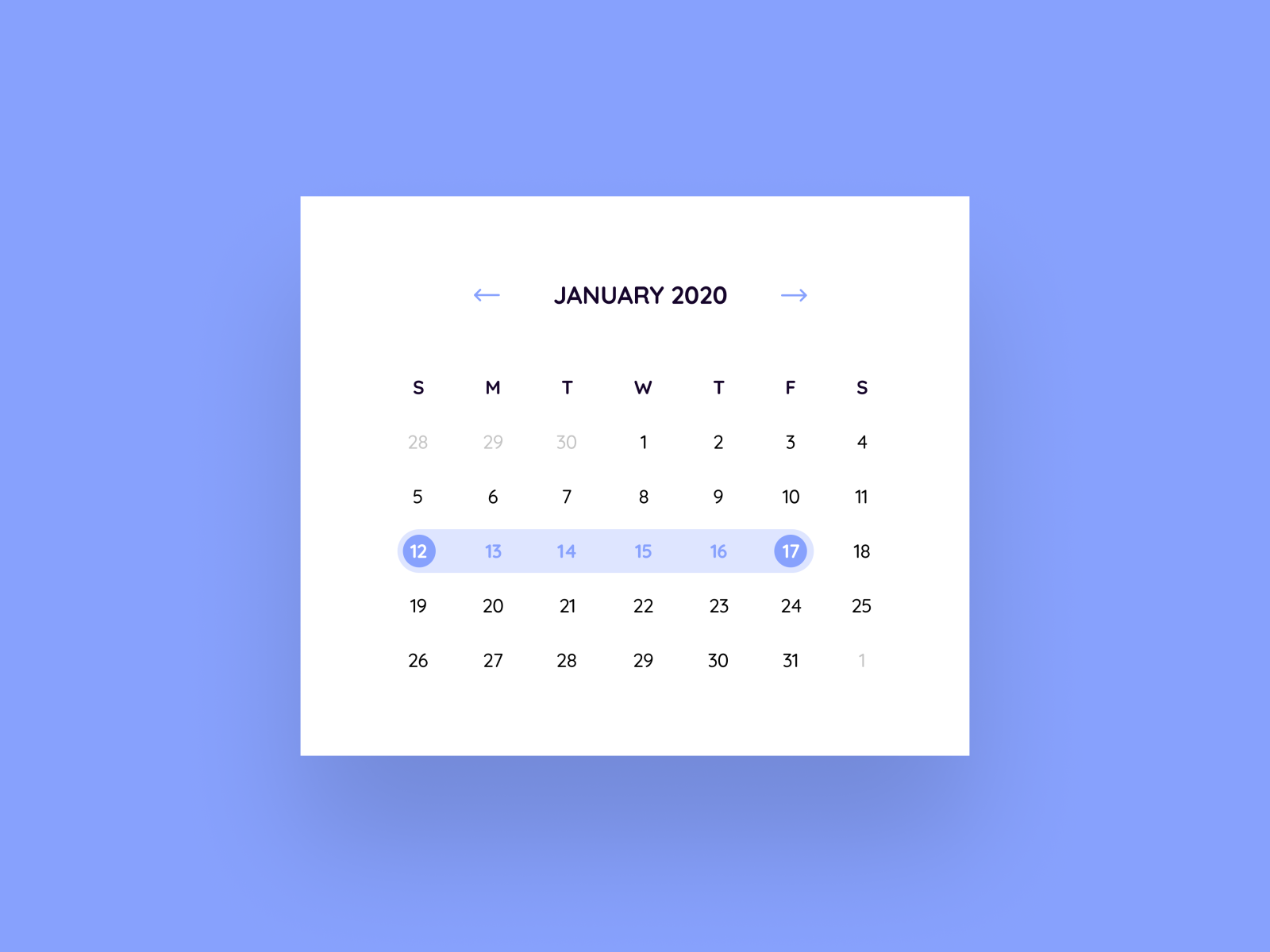 Date Picker by Helen Arvanitopoulos on Dribbble