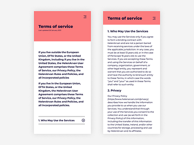 Terms of Service copyright dailyui dailyuichallenge design terms terms and conditions terms of service ui ux
