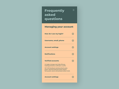 F.A.Q. Frequently Asked Questions dailyui dailyuichallenge design faq frequently asked questions ui