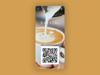 Giveaway app barcode coffee dailyui dailyuichallenge design giveaway qr code scanner shopping ui ux