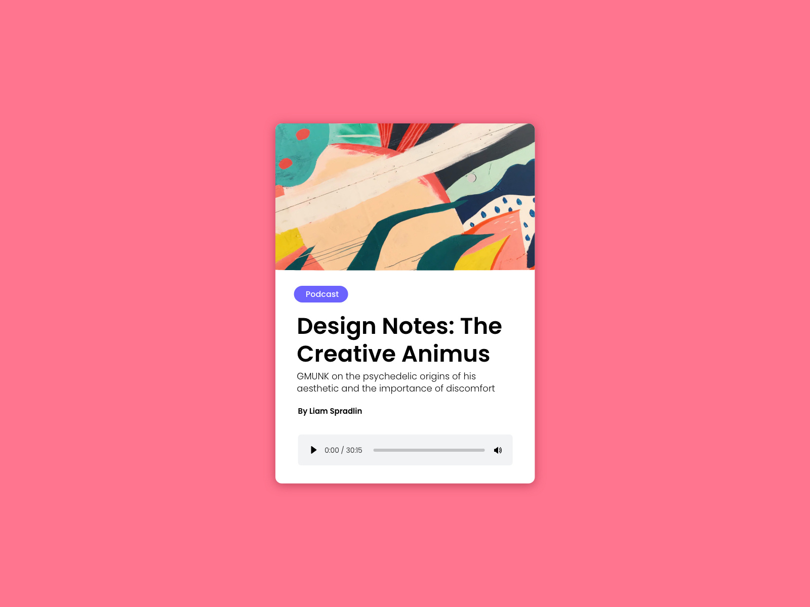 UX podcast theme card UI by Srinivasulu Palle on Dribbble
