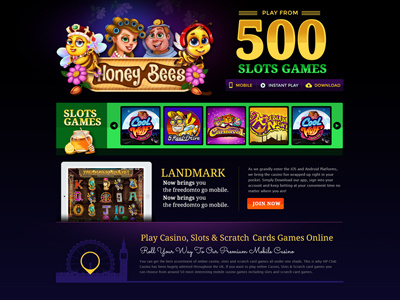 Landmark Website bingo casino ui visualdesign website