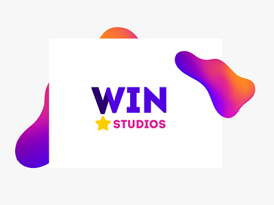 Win studios logo design branding colors identity logo typography visual design