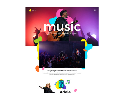 Music Website Theme colors music theme ui ux website concept