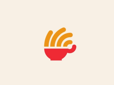 Okay Food Logo bowl branding creative dribbble food hand logo logodesign logogram monoline negativespace noodles okay startup