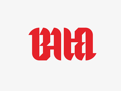 Double Ambigram Bata apparel blackletter creative logo logodesign music musician rakutave red shoe startup streetwear