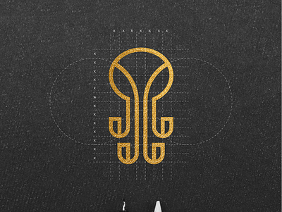 Octopush creative flat gold jewelry kraken logo logo design ocean octopus parfume sea skincare logo