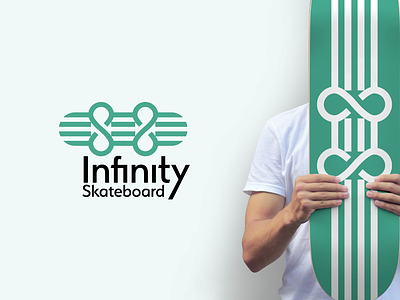 Infinity Skateboard branding dailylogo design green icon infinity logo logo design logogram logotype mark modern skate skateboard skateboarding skatepark skater surf symbol technology