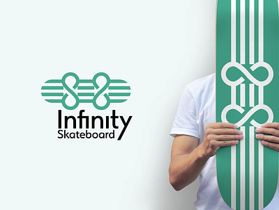 Infinity Skateboard branding dailylogo design green icon infinity logo logo design logogram logotype mark modern skate skateboard skateboarding skatepark skater surf symbol technology