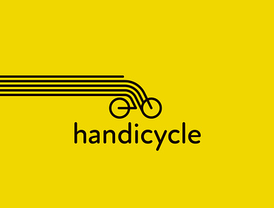 Handicycle bicycle bike cycle cycling cyclist design hand hiking icon identity logo logo design logomark mark ride riding shop sport symbol travelling