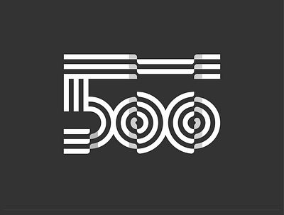 500 Monogram Logo branding dailylogo dailylogochallenge dribbble dribble fold instagram logo logogram monogram negative space negativespace number numbering