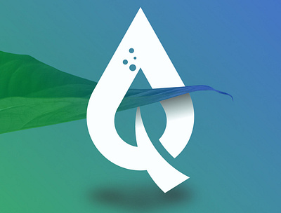 Qoleaf Water design icon leaf logo logogram logotype