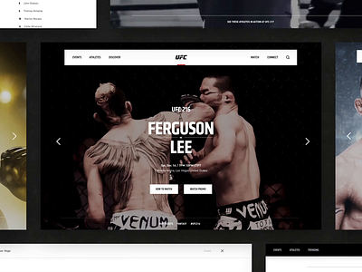 UFC brand design fight fighter interaction motion responsive sports ui. ux ui video web web design website website animation
