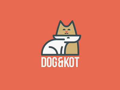 Dog&Kot dog cat logo