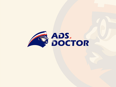 Ads Doctor ads beautiful blue branding design doctor icon illustration illustrator logo minimal red super vector