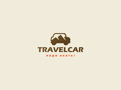 Travelcar branding car creative design jeep logo mountain travel vector