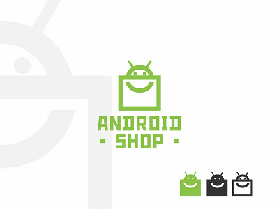 Android - Shop branding design identity illustration illustrator logo minimal typography vector website