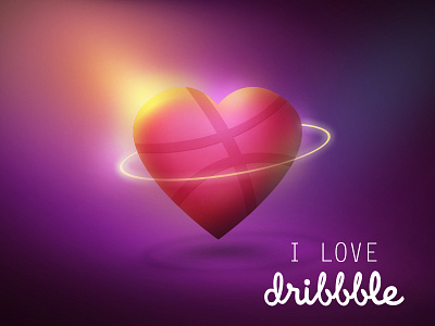 I Love Dribbble heart icon love