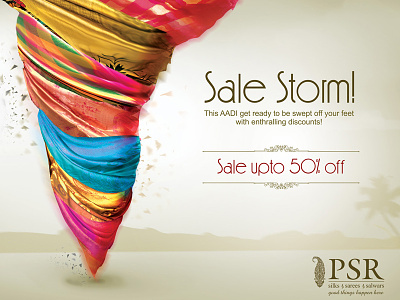 Sale Storm! aadi ad illustration print ad sale sare storm vector