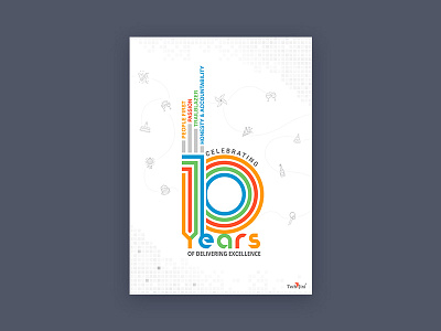 10th Anniversary Poster 10th anniversary illustration logo poster techjini