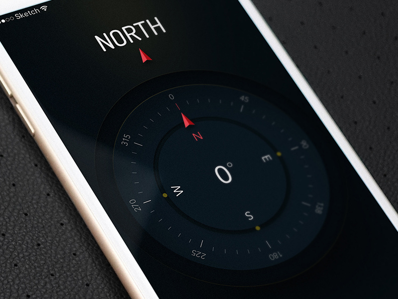 Compass navigation app compass ui