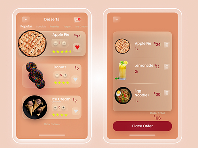 Concept Food Ordering App Design